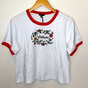 dELiA*s at Dolls Kill Cropped Ringer Graphic Tee - Women’s Plus Size 2X